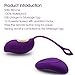 Bluesky New Mango-Style Silicone Powerful Kegel Balls 12 Speed Wireless Massage Egg Remote Included for Women or Personal Use- Purple