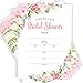 Printed Party Bridal Shower Invitations and Envelopes, Floral, Set of 40