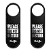 Quality Clever Do Not Disturb Double-Sided Door Knob Hanger Sign, 2 Pack - Professional Signage, Fits All Handles - Privacy & Productivity At Home, Office, Work & Housekeeping - Eco-Leather