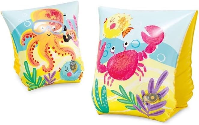 Safety Swim Arm Bands Swimming Pool Floats Sleeves Inflatable Swim Roll up Arm Bands Water Wings Arm Ring Tube Armlets Swimming Training Aids