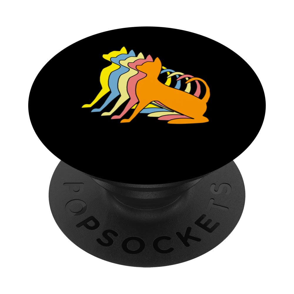 cats retro cat lover cats PopSockets Swappable PopGrip