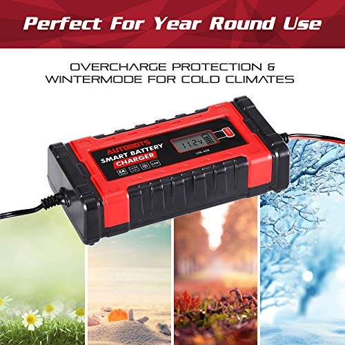 Autobots EnerGen Smart Battery Charger | Fully Automatic 12v & 24v Car, Auto, Motorcycle, Marine, and Boat Battery Maintainer | Perfect for AGM, Gel, and Lead Acid Batteries!