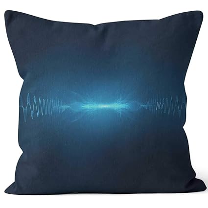 Amazon Com Nine City Abstract Digital Sound Wave Throw Pillow