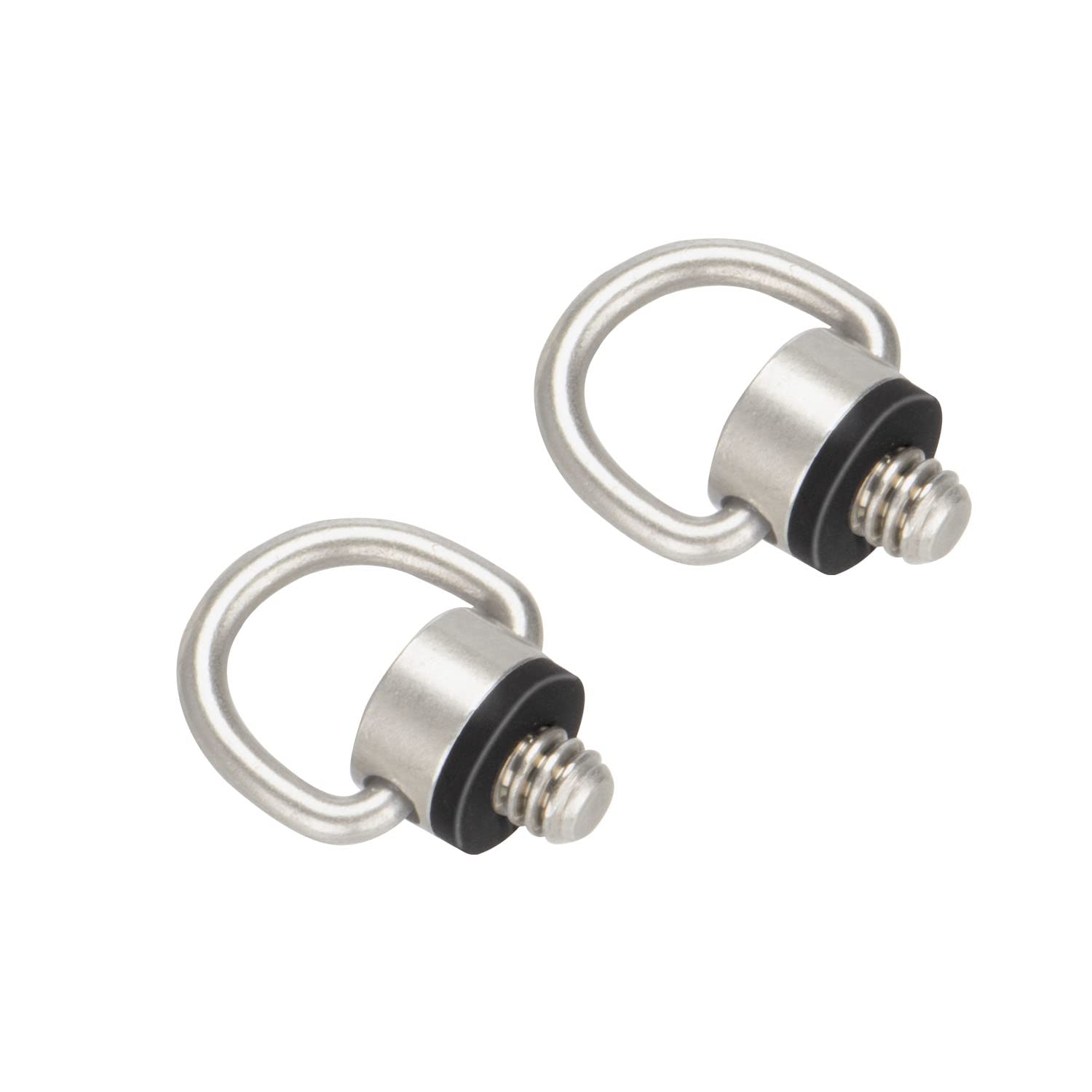 Camera Strap D-Ring 2 Pieces 1/4" Screw Quick Fix for Camera Straps, Camera Tripods, Selfie Sticks, Action Camera Mounts and SLR Cameras (Screws)