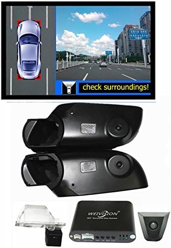 Weivision 360 Bird View Car DVR Record Surround Parking System with 4 Hd Rear Front Side View Camera for Nissan X trail 2013