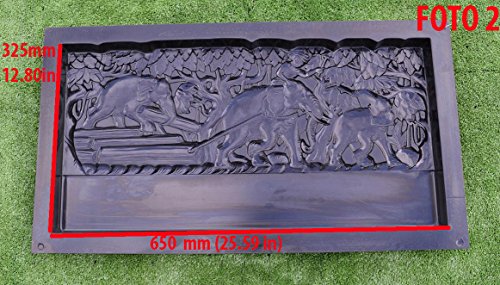Edge Stone Mold Elephant Border Mould ABS Plastic Concrete Cement FENCE #BR13