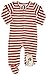 Finn + Emma Emily Winfield Martin Organic Cotton One-Piece Footie – 3-6 Months, Red Stripes