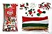 Christmas Themed Craft Kit – Pompoms, Pipe Cleaners, Googly Eyes in Acrylic and Tinsel Christmas Colours – 312 Pieces
