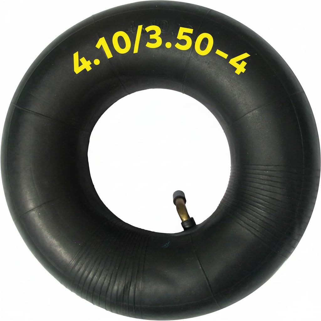 Photo 1 of 4.10/3.50-4 Inner Tube with TR87 Angled Valve – Heavy Duty Butyl Rubber Tire Tube Replacement for Wheelbarrow, Hand Truck, Garden Cart, Utility Dolly – Fits 10" 4.10/3.50?4 Pneumatic Tires