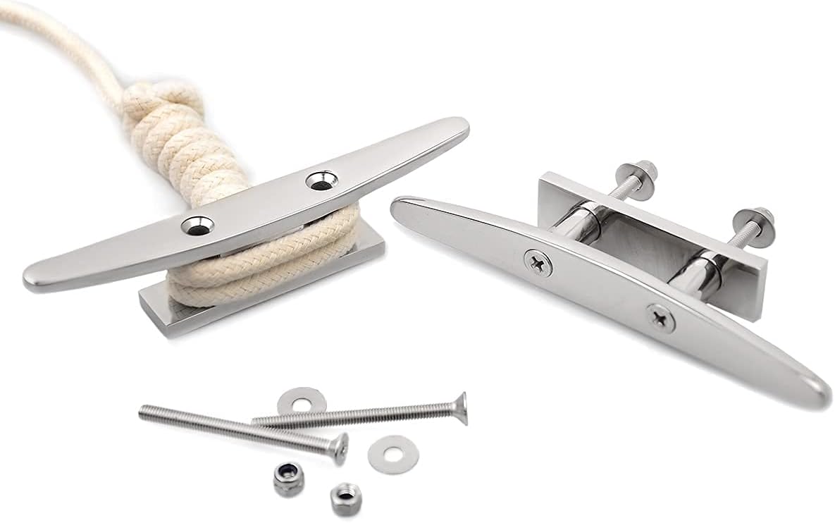 YUSOVE Boat Cleat 5 Inch 316 Stainless Steel Boat Dock Cleat, Mooring