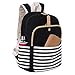 Bluboon Canvas Bookbags School Backpack Laptop Schoolbag for Teens Girls High School (Black 3 in 1)