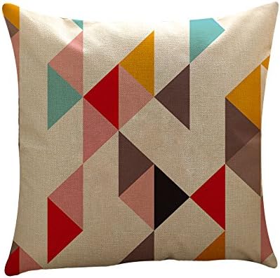 koperras Geometric Multi Color Pillow Cover,45cm x 45cm (18in x 18in),Cushion Cover Throw Home Car Pillow Case