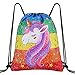 SEGORTS Unicorn Gift Unicorn Drawstring Backpack Mermaid Sequin Bags Reversible Glitter Backpack Flip Sequin Shoulder Bag Birthday Gift for Girls Daughter Kids