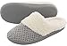 ULTRAIDEAS Women's Lamb-hug Comfy Fleece House Slippers Memory Foam, Slip-on House Shoes Indoor Outdoor (Grey, Size 11-12)