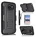 Galaxy S6 Active Case, Samsung Galaxy S6 Active Case, Starshop [Heavy Duty] Dual Layers Kickstand Case With [0.33m 9H Tempered Glass Screen Protector Included] and Locking Belt Clip (Black)