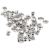 Wimas 50Pack 2020 Series M3 T-Nuts Carbon Steel Nickel-plated Half Round Roll In Sliding T Slot Nut (20 Series M3(50PCS))