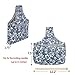 Teamoy Knitting Tote Bag (L12.2 x W7.5), Travel Project Wrist Bag for Needles (up to 11 Inches), Yarn and Crochet Supplies, Perfect Size for Crafting On The Go (Small, Blue Flowers)