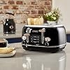 Tower Bottega T20017 4 Slice Stainless Steel Toaster with Variable Browning Control, Defrost and Reheat Settings, Black…