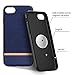 RANVOO iPhone SE Case New 2020, iPhone 8 Case, iPhone 7 Case, [Canvas Series] Ultra Slim Thin Protective Hard Leather Cover Case for iPhone SE (2020)/ 8 / iPhone 7, Navy Blue