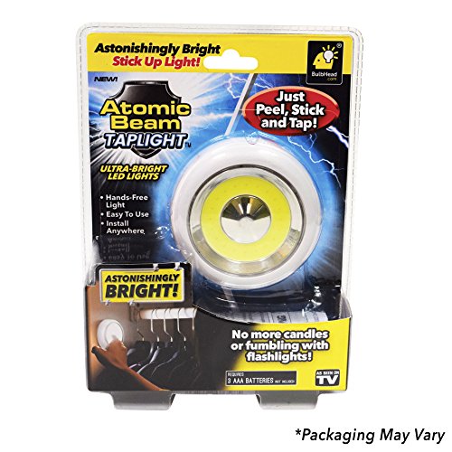 Atomic Beam TapLight Tap LED Light by BulbHead The Astonishingly Bright Stick Anywhere Light (1 Pack)