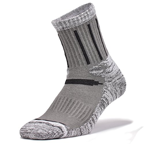 SUDILO Multi Performance Crew Cushion Hiking Trekking Socks,Quick Dry Antiskid Wicking Outdoor Athletic Socks