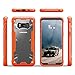 Zizo Proton 2.0 Series Compatible with Samsung Galaxy S8 Plus Case Military Grade Drop Tested with Tempered Glass Screen Protector Orange Clear