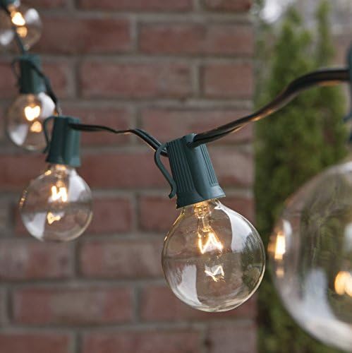 Lumanux G40 Globe String Lights Set with 27 Clear G40 Bulbs Included, UL Listed Indoor & Outdoor Commercial Use, Outdoor, Wedding Setting, Patio String