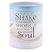 Elanze Designs Shake The Sand from Shoes Beach and Ocean Stoneware Electric Jar Candle Warmer