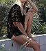 Jeasona Women’s Bathing Suit Cover Up Bikini Swimsuit Swimwear Crochet Dress (Black),M