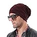 Slouch Beanie Hats Unisex Winter Warm Kitting Hats Skullcap (B-RED)
