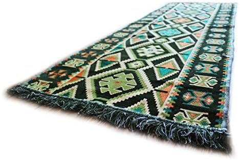200 cm x 70 cm Kilim Oriental Rug Kelim carpet/Floor Mat,Tapestry wall hanging ,Floor runner, Area Rug, Rugs, New, Damaskunst S 1-3-41