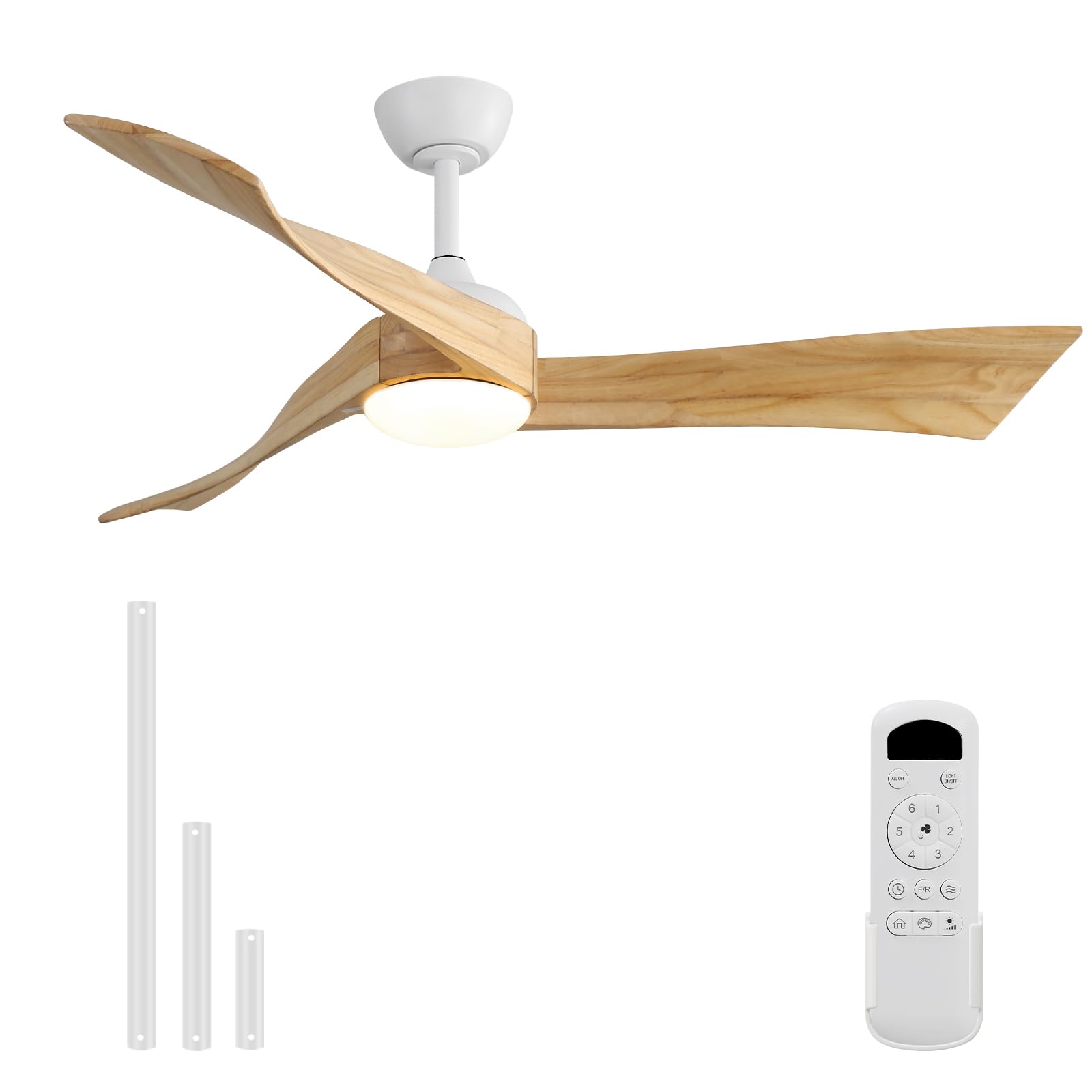 Sofucor 52 Inch Ceiling Fan with Light and