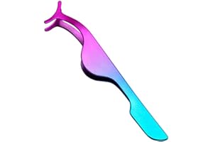 EIAKE False Eyelashes Applicator Tool Eyelash Extension Tweezers Remover Clip Tweezers Nipper (Two Tone Color)