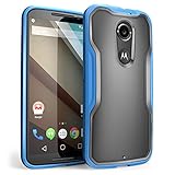 Moto X Case, SUPCASE [Unicorn Beetle Series] for All New Motorola Moto X (2nd Gen.) Phone 2014 Release, Premium Hybrid Bumper Case (Frost Clear/Blue) - Not Fit Moto X Phone (1st Gen.) 2013 Release