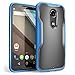 Moto X Case, SUPCASE [Unicorn Beetle Series] for All New Motorola Moto X (2nd Gen.) Phone 2014 Release, Premium Hybrid Bumper Case (Frost Clear/Blue) - Not Fit Moto X Phone (1st Gen.) 2013 Release