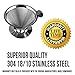 Steel Coffee Reusable​ ​Pour​ ​Over​ ​Coffee​ ​Dripper ​Stainless​ ​Steel​ ​Filter​ ​Coffee​ ​Maker ​Paperless​ ​Drip​​ ​Filter​ ​with​ ​Handle &​ ​Stand for​ ​Fresh​ Brew ​Dishwasher​ ​Safe
