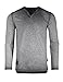 ZIMEGO Dream Supply Mens Long Sleeve V-Neck Henley Oil Wash Contrast Seam Vintage Shirt, Charcoal, Medium