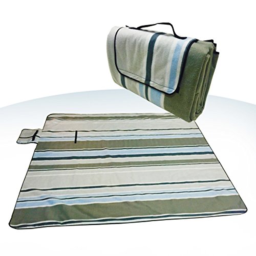 XXX-Large 70x80" Picnic Blanket Waterproof bottom Soft top Polar Fleece
extra large outdoor travel water sand resistant camping Stripe fold
perfect for grass, tablecloth or handy sandproof All-purpose