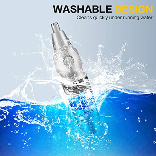 Nose Hair Trimmer - Jurgen K Professional Painless Nose and Ear Hair Trimmer Clipper Removal for Men&Women, Battery Operated, Mute Motor, Double-Edge Stainless Steel Blades - Thumbnail 2