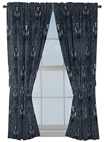 Jay Franco Marvel Black Panther Wakanda Kids 63 Inch Window Curtain/Drapes 4 Piece Set (2 Panels & 2 Tie Backs)