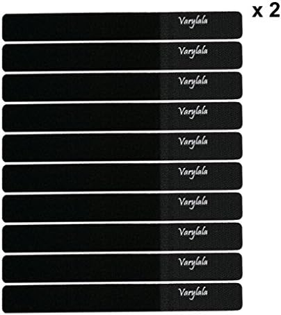 Varylala 20 PCS Reusable Fastening Cable Ties Cable Straps Organizers (Black)