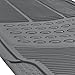 BDK All Weather Black Vinyl Non-slip Trimmable Truck SUV Van Floor Mats 4 pcs - GRAY