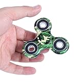Balai Fidget Spinner Finger Tri-Spinner Camouflage, Stress Reducer Relieve Anxiety and Boredom (Camo Green)