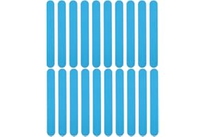 POPETPOP 25 Pack Tongue Depressors, Sturdy Plastic Tongue Scrapers for Oral Cavity Diagnostic, Reusable Flavored Depressors with Smooth Edge for Medical Laboratory Use (Blue)