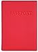 Simpac RFID Blocking Passport Holder, Passport Wallet, Travel Wallet, Passport Cover Case Crosshatch (red)
