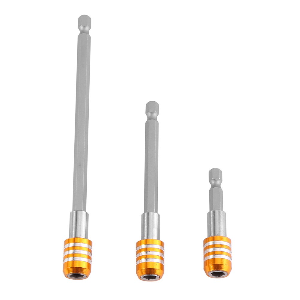 3Pcs 1/4" Hex Shank Magnetic Bit Holder Extension Bar for Power Drill Screwdriver （Yellow）