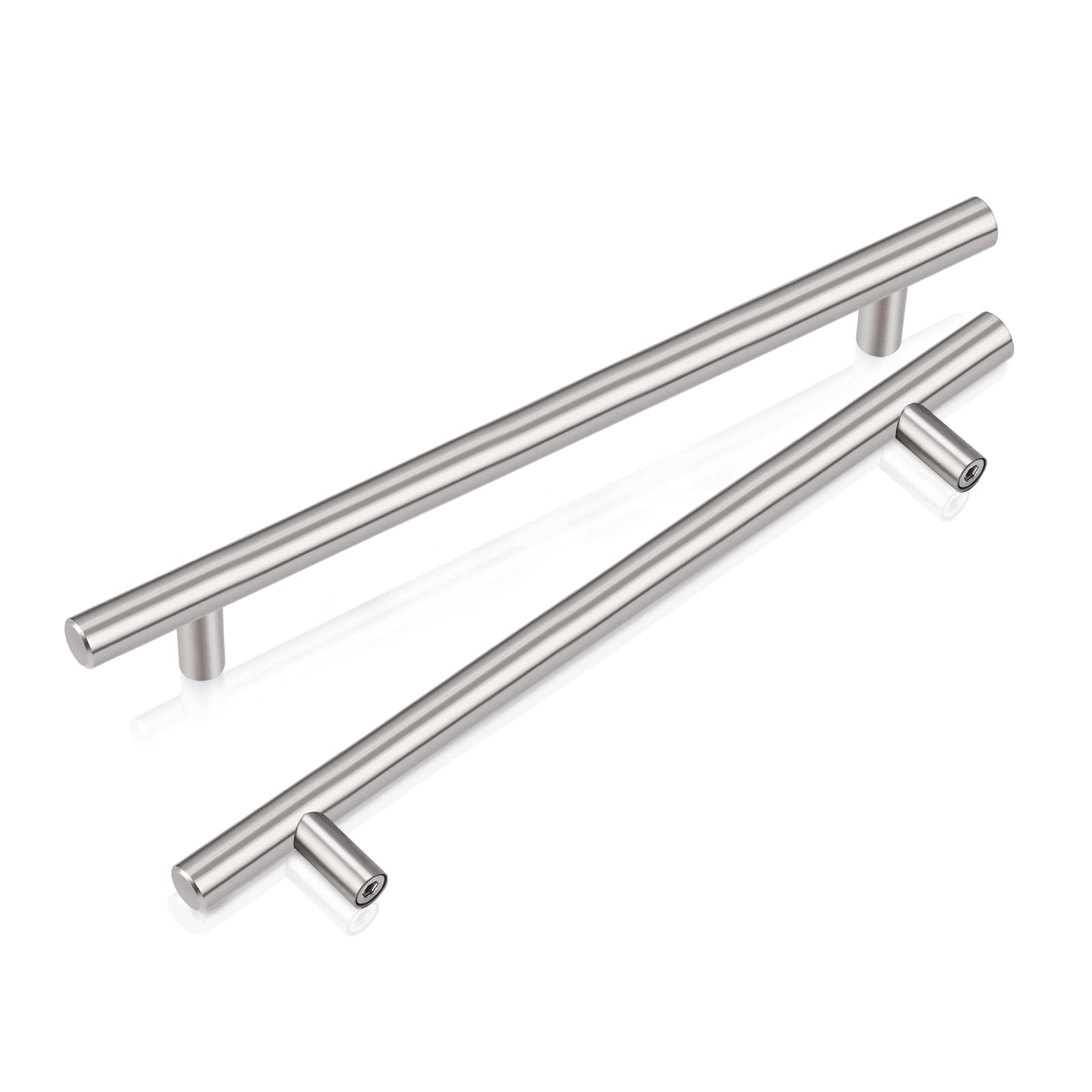 PinLin 20 Pack Kitchen Door Handles 160mm Hole Centre Brushed Nickel Cabinet Handles Stainless Steel Cupboard T Bar Handle (Screws Included)
