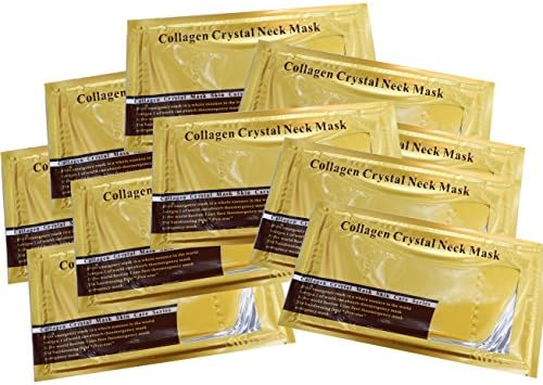 24K Gold Collagen Neck Masks by EBP Medical - Firms, Tones, Tightens Skin (10x Neck Masks)