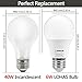 LOHAS Dusk to Dawn Light Bulbs, Indoor/Outdoor, 6W (40W Equivalent), 2700K Soft White, 500LM A19 LED Sensor Light Bulb, Auto On/Off, E26 Base, for Porch, Garden, Hallway, Front Door, Stairways, 4 Pack