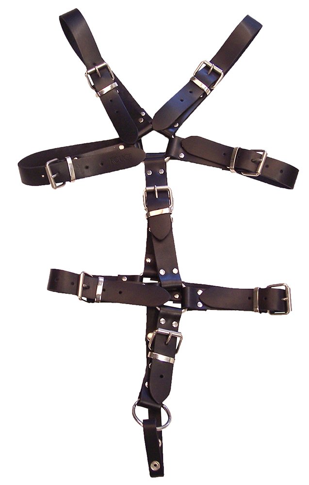 One Size Black Genuine High Chrome Leather Master Harness
